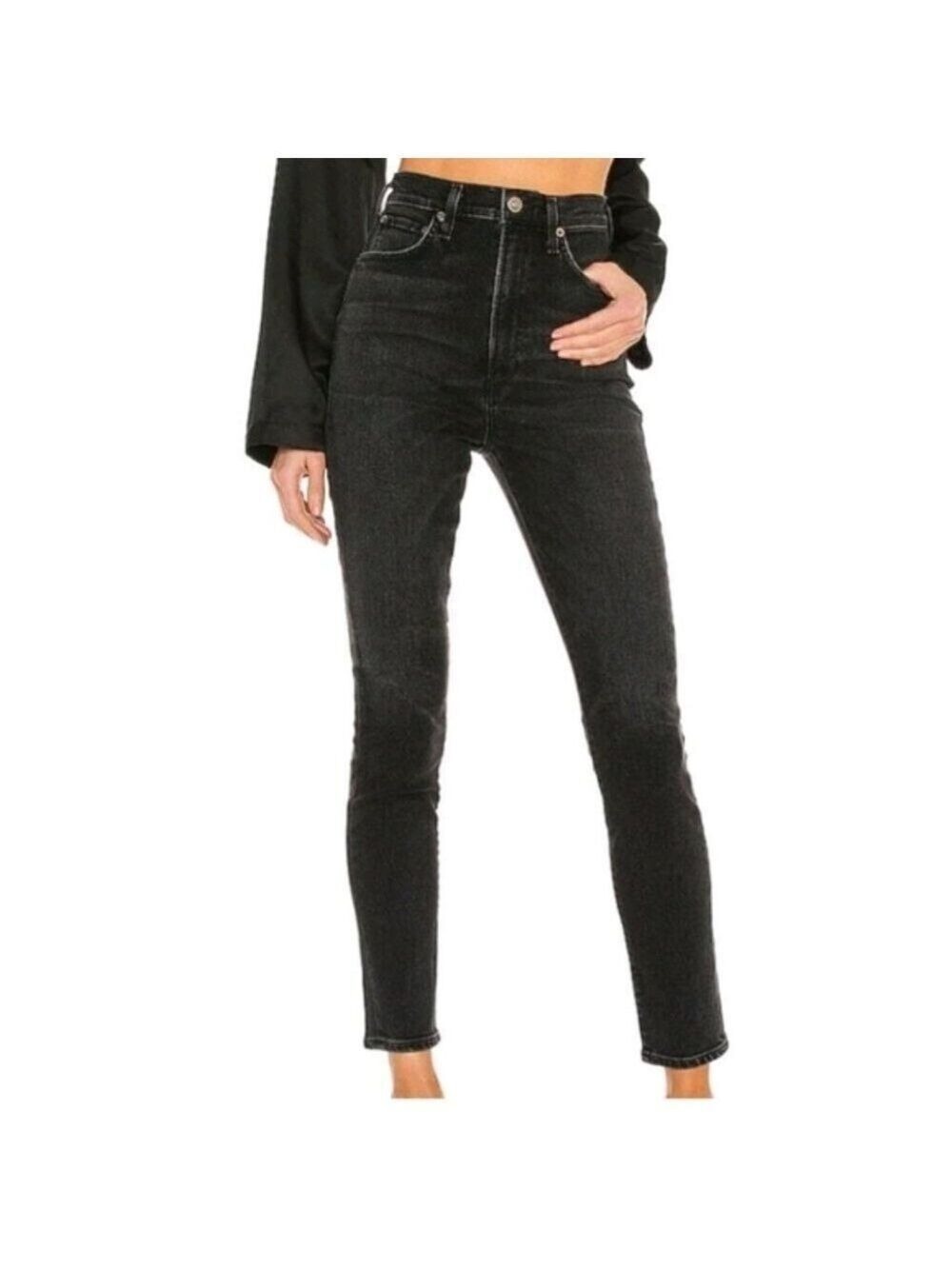 AGOLDE | Pinch Waist Skinny Jeans Black Size 25